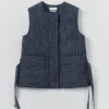 Gilet con lacci laterali a righe ferroviarie Gilet con lacci laterali a righe ferroviarie