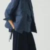 Gilet con lacci laterali a righe ferroviarie Gilet con lacci laterali a righe ferroviarie