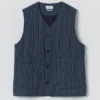 Gilet imbottito a righe ferroviarie Gilet imbottito a righe ferroviarie