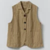 Gilet in cotone e lino a righe Gilet in cotone e lino a righe