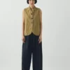 Gilet in cotone e lino a righe Gilet in cotone e lino a righe