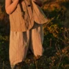 Gilet in cotone e lino a righe Gilet in cotone e lino a righe