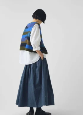 Gilet in maglia patchwork di lana