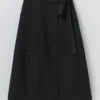 Gonna a grembiule in tela di cotone Gonna a grembiule in tela di cotone