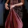 Top a righe patchwork con stampa a blocchi Top a righe patchwork con stampa a blocchi
