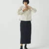 Gonna dritta in denim indaco Gonna dritta in denim indaco