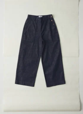 Jeans Annie in denim biologico con bottoni laterali
