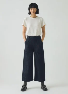 Jeans Annie in denim biologico con bottoni laterali