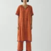 Kaftan in cotone a quadri Bistrot Kaftan in cotone a quadri Bistrot