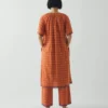 Kaftan in cotone a quadri Bistrot Kaftan in cotone a quadri Bistrot