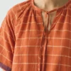 Kaftan in cotone a quadri Bistrot Kaftan in cotone a quadri Bistrot