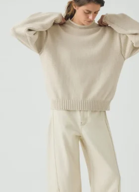 Maglione a collo alto in cotone