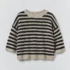 Maglione a maniche corte a righe Donegal