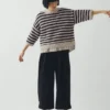 Maglione a maniche corte a righe Donegal