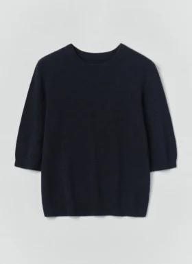 Maglione a mezze maniche in lana e cashmere