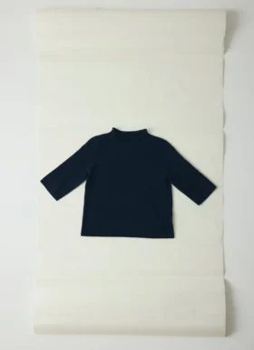 Maglione a mezze maniche in lana fine e cashmere