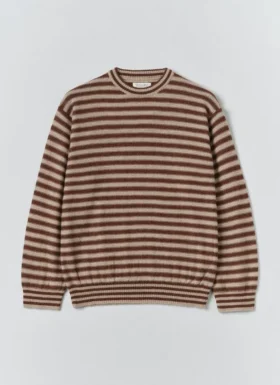 Maglione a righe in lana di alpaca