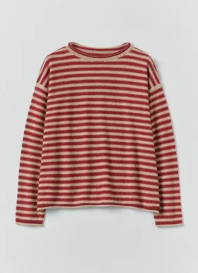 Maglione a righe in morbida lana di alpaca