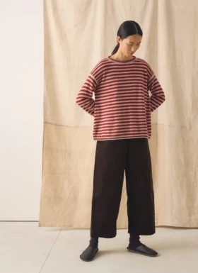 Maglione a righe in morbida lana di alpaca