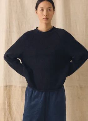 Maglione comodo in cotone biologico e lino