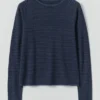 Maglione elegante a righe in lana e cashmere