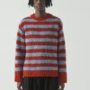 Maglione girocollo in lana Donegal a righe Maglione girocollo in lana Donegal a righe