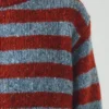 Maglione girocollo in lana Donegal a righe Maglione girocollo in lana Donegal a righe