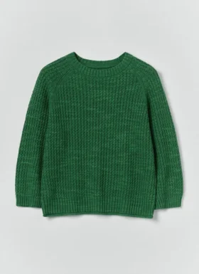 Maglione in cotone e lino a coste