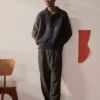 Maglione in lana con mezza abbottonatura Maglione in lana con mezza abbottonatura
