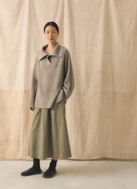 Maglione in lana e cashmere a coste