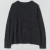 Maglione in maglia fine di cotone e lino
