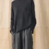 Maglione in maglia fine di cotone e lino