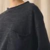 Maglione in maglia fine di cotone e lino