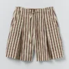 Pantaloncini a righe sorbetto con stampa a blocchi Pantaloncini a righe sorbetto con stampa a blocchi