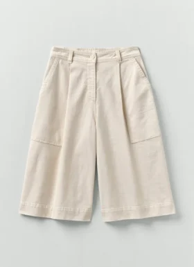 Pantaloncini in denim a pieghe