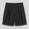 Pantaloncini in popeline di cotone a doppia piega Pantaloncini in popeline di cotone a doppia piega