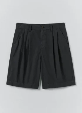 Pantaloncini in popeline di cotone a doppia piega