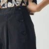 Pantaloncini in twill di cotone con pieghe sul davanti