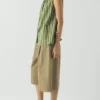 Pantaloncini in twill di cotone plissettato