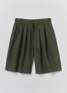 Pantaloncini leggeri in lino tinti in capo
