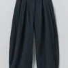 Pantaloni a gamba larga Carys in micro pied-de-poule