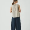 Pantaloni a gamba larga Carys in micro pied-de-poule