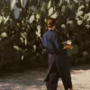 Pantaloni a gamba larga Carys in micro pied-de-poule