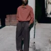 Pantaloni a gamba larga in tela di cotone Bill