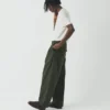 Pantaloni a gamba larga in tela di cotone Bill