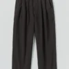 Pantaloni a gamba larga in tela di cotone Bill
