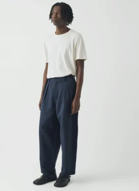 Pantaloni a pieghe a righe Caspar