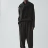 Pantaloni a pieghe in jersey loopback Pantaloni a pieghe in jersey loopback