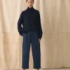 Pantaloni a zampa in velluto a coste biologico