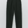 Pantaloni Alix in cotone e lino con motivo pied-de-poule Pantaloni Alix in cotone e lino con motivo pied-de-poule